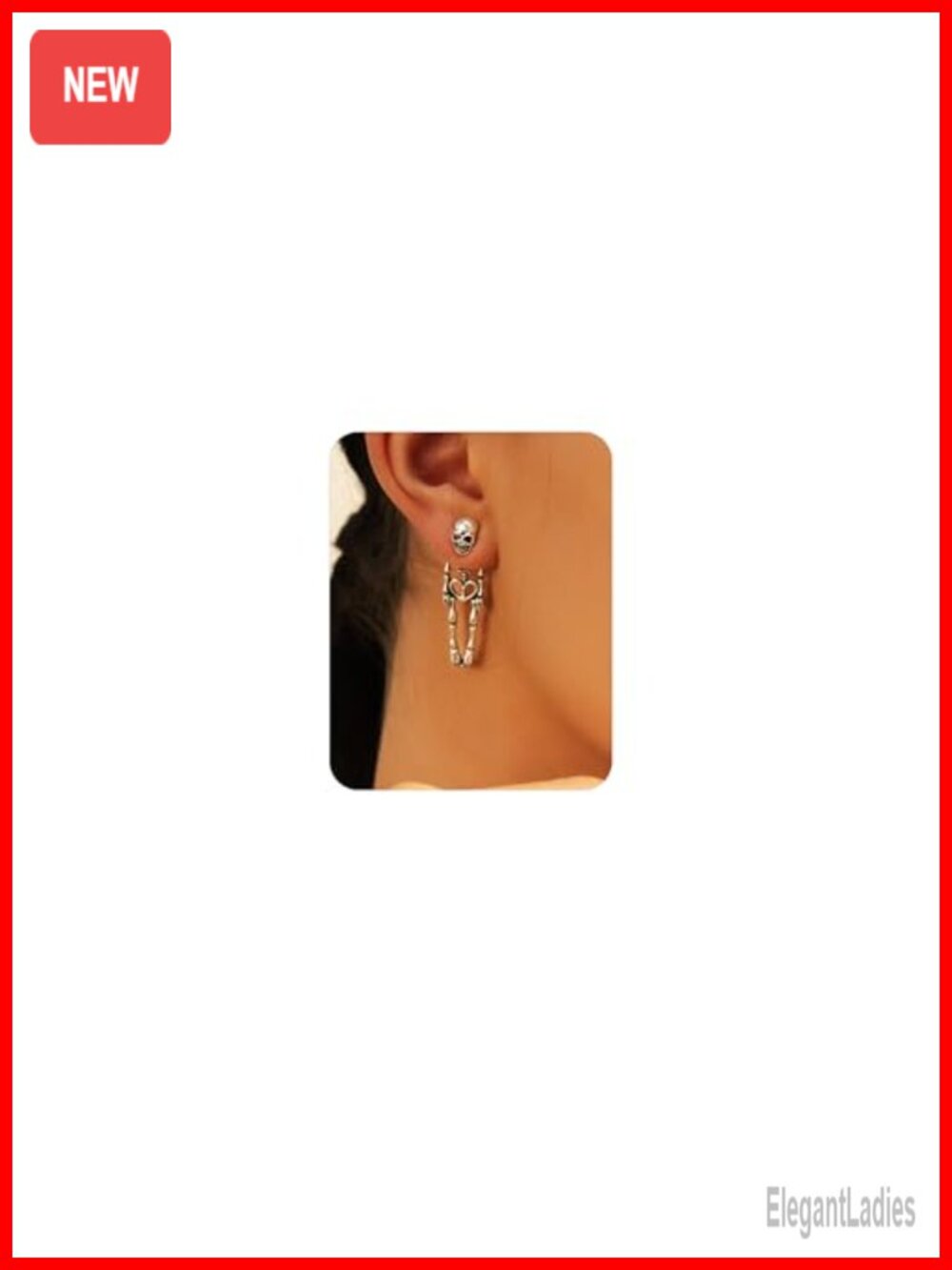 Punk Halloween Skull Skeleton Dangle Earrings for Women and Teens